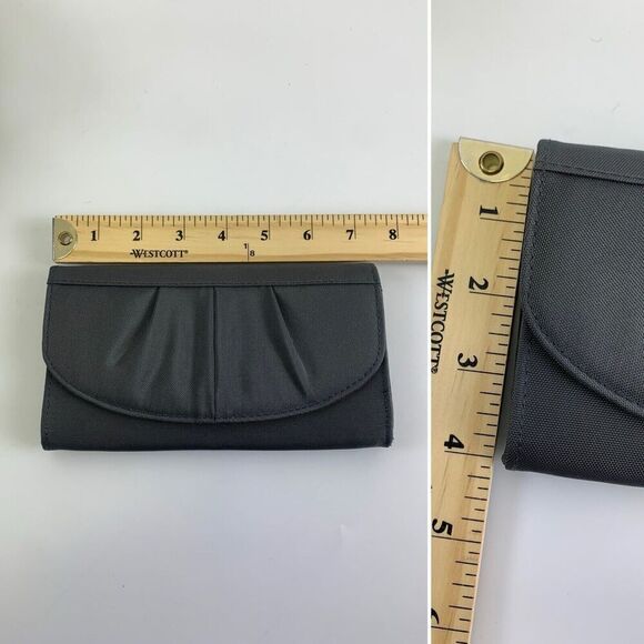 Travelon Crossbody Purse Double Gusset Pockets Zip With Flap Snap Wallet Gray - Picture 15 of 15